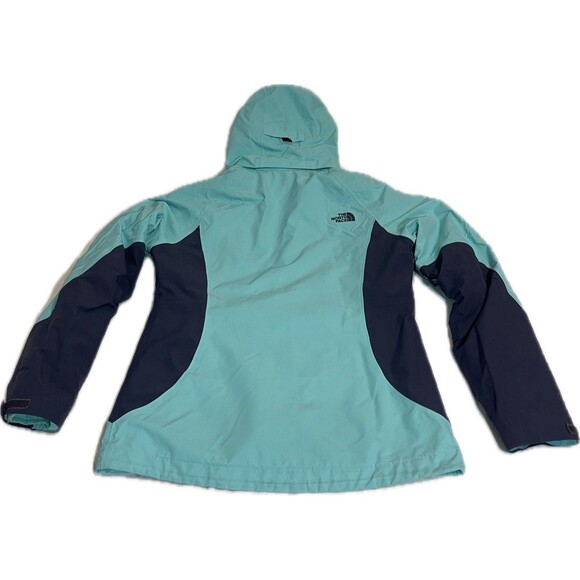 the north face Women’s 2 in 1 jacket Sz M Removable Inner Fleece & Hood Teal - Picture 2 of 16